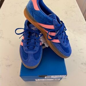 Adidas Blue and Pink Suede Sneakers
